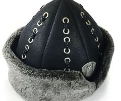 Leather Ottoman Kayi Ertugrul Dirilis IYI Traditional Fur Hat / Bork