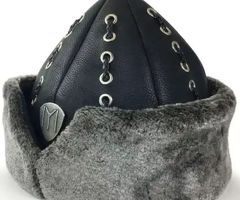 Leather Ottoman Kayi Ertugrul Dirilis IYI Traditional Fur Hat / Bork