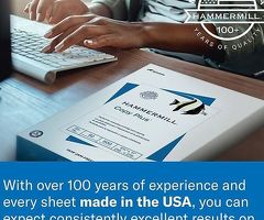 Hammermill Copy Plus 8.5" x 11" Copy Paper, 20 lbs., 92 Brightness, 5000 Sheets/Carton (105007)