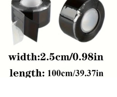 Self-Adhesive Silicone Pipe Repair Tape - Thickened Waterproof Leak-Proof Black Tape with Dispenser