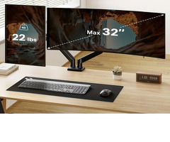 Dual/Single Monitor Mount Up to 32 Inches Screen, Max 22 Lbs Each Arm, Adjustable Dual Monitor Stand