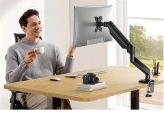 Dual/Single Monitor Mount Up to 32 Inches Screen, Max 22 Lbs Each Arm, Adjustable Dual Monitor Stand