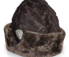 Top Quality Genuine Leather Ottoman Kayi Tribe Ertugrul Dirilis Wool Hat / Bork